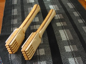 5-tine weighted tapestry fork top and side view